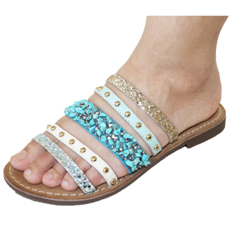 Flat Sandal with Embellishment 1